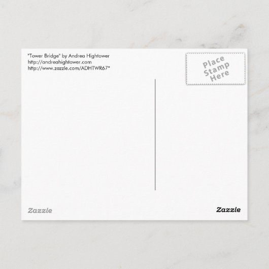 Towerbrug Briefkaart (Achterkant)