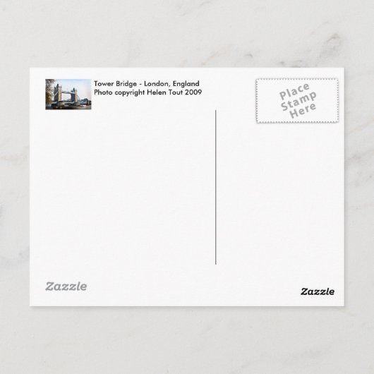Towerbrug Briefkaart (Achterkant)