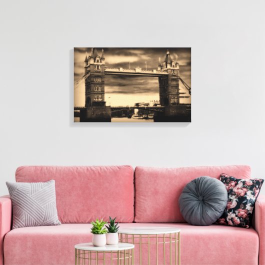 Towerbrug Canvas afdrukken (Insitu (Woonkamer))