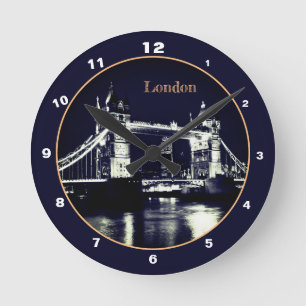 Towerbrug en Londen bij Night England/Brits Ronde Klok