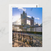 Towerbrug in Dawn, Londen, Briefkaart van het Vere (Voorkant / Achterkant)