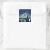 Towerbrug in Dusk Vierkante Sticker (Tas)