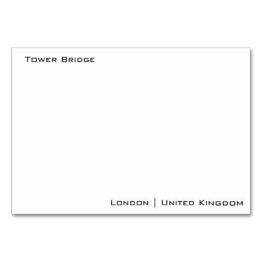 Towerbrug Kaart (Achterkant)