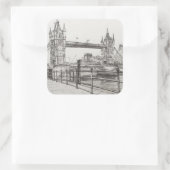 Towerbrug Londen 2006 Vierkante Sticker (Tas)