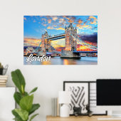 Towerbrug | Londen, Engeland Poster (Thuiskantoor)