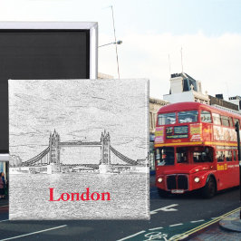 Towerbrug LONDON Embossed Magnet