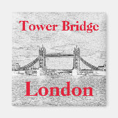 Towerbrug LONDON Embossed Magnet (Voorkant)