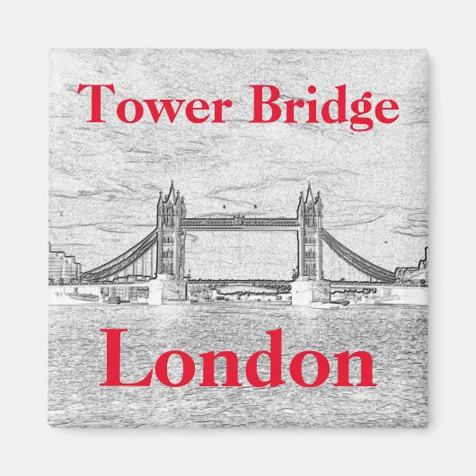 Towerbrug LONDON Embossed Magnet (Voorkant)