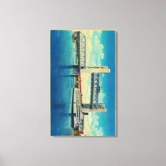 Towerbrug over de Sacramento Canvas Afdruk (Voorkant)