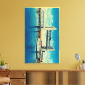 Towerbrug over de Sacramento Canvas Afdruk (Insitu (Woonkamer))