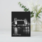 Towerbrug 's nachts briefkaart (Staand voorkant)