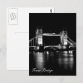 Towerbrug 's nachts briefkaart (Voorkant / Achterkant)