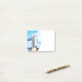 towerbrug, schilderen post-it® notes (Op bureau)