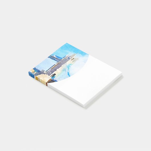 towerbrug, schilderen post-it® notes (Schuin)