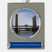 Towerbrug Verzilverd Banner Ornament (Voorkant)