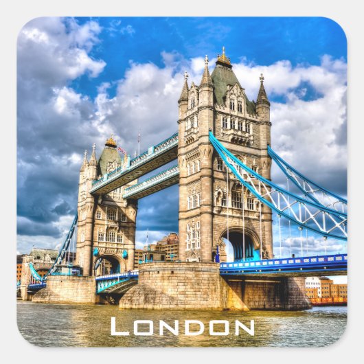 Towerbrug Vierkante Sticker (Voorkant)