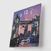 Towerbrug (VK) Sunset Vierkante Klok (Hoek)