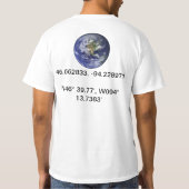 Towering dat uw beugels met GPS en Aarde op de ach T-shirt (Achterkant)