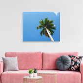 Towering Tropical Palm Tree Against a Bright Sky Canvas Afdruk (Insitu (Woonkamer))