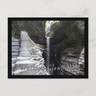 Towering Waterfall Watkins Glen Briefkaart