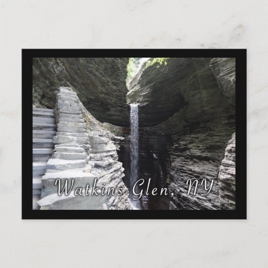 Towering Waterfall Watkins Glen Briefkaart (Voorkant)
