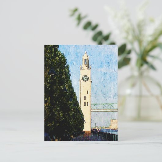 Towerklok in Montreal Briefkaart (Staand voorkant)