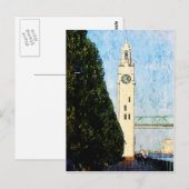 Towerklok in Montreal Briefkaart (Voorkant / Achterkant)