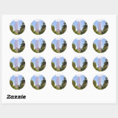 Towers door de bomen ronde sticker (Vel)
