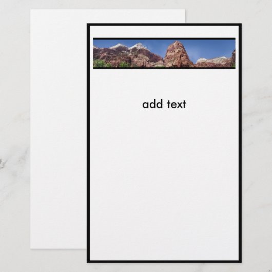 Towers van de Maagdenpanoramiek Briefpapier (Voorkant / Achterkant)