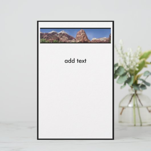 Towers van de Maagdenpanoramiek Briefpapier (Staand voorkant)