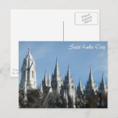 Towers van de Temple - Salt Lake City Briefkaart (Voorkant / Achterkant)