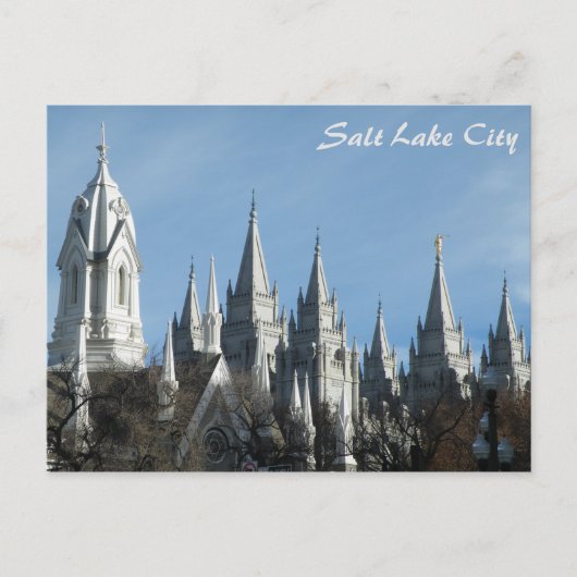 Towers van de Temple - Salt Lake City Briefkaart (Voorkant)