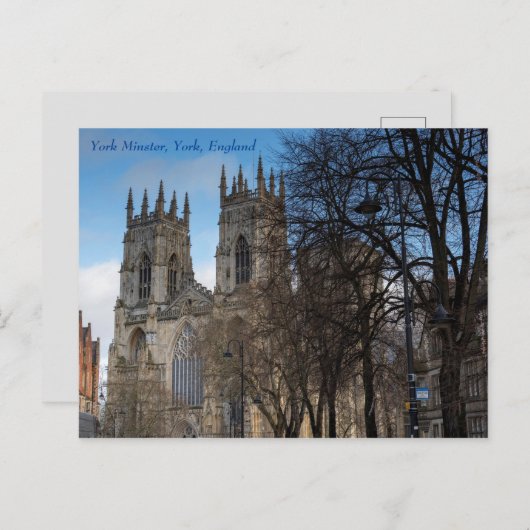 Towers van York Minster, York, Engeland, Briefkaar Briefkaart (Voorkant / Achterkant)
