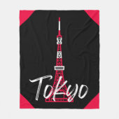 Towerschets van Tokio Minato, Tokio, Japan Fleece Deken (Voorkant)
