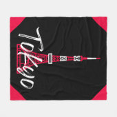 Towerschets van Tokio Minato, Tokio, Japan Fleece Deken (Voorkant (Horizontaal))