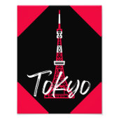 Towerschets van Tokio Minato, Tokio, Japan Foto Afdruk (Voorkant)