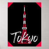 Towerschets van Tokio Minato, Tokio, Japan Poster (Voorkant)