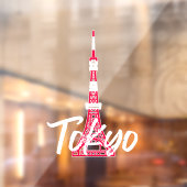 Towerschets van Tokio Minato, Tokio, Japan Raamsticker (Vel 2)