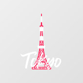 Towerschets van Tokio Minato, Tokio, Japan Raamsticker (Vel)