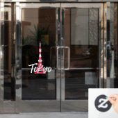 Towerschets van Tokio Minato, Tokio, Japan Raamsticker (Kantoordeur)