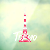 Towerschets van Tokio Minato, Tokio, Japan Raamsticker (Vel 3)