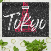 Towerschets van Tokio Minato, Tokio, Japan Theedoek (Gevouwen)