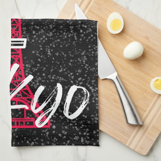 Towerschets van Tokio Minato, Tokio, Japan Theedoek (Quarter Fold)