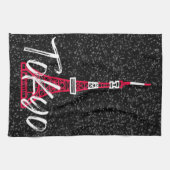 Towerschets van Tokio Minato, Tokio, Japan Theedoek (Horizontaal)