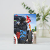 Towing Rat Rod Truck Rockabilly Betty Briefkaart (Staand voorkant)