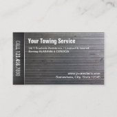 Towing Service Professional Grunge Metal Visitekaartje (Voorkant)