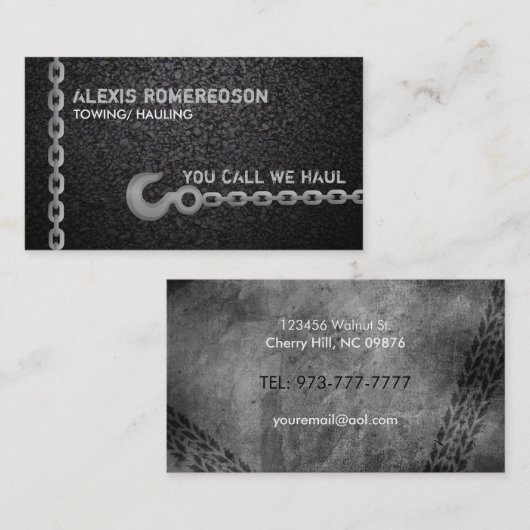 Towing Slogans Visitekaartje (Voorkant / Achterkant)