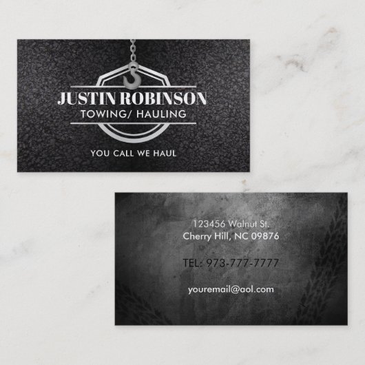 Towing Slogans Visitekaartje (Voorkant / Achterkant)