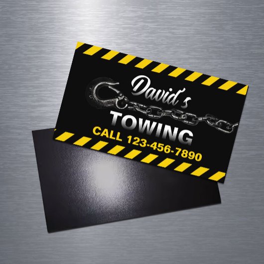 Towing Truck Car Hauling Service Magnetisch Visitekaartje