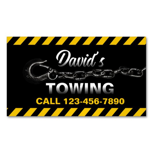 Towing Truck Car Hauling Service Magnetisch Visitekaartje (Voorkant)